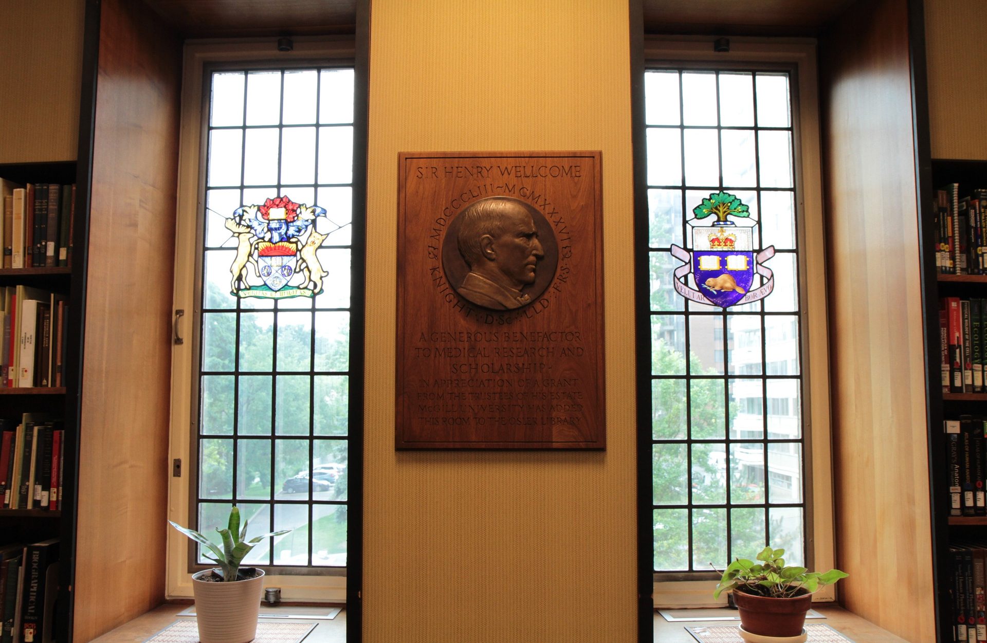 Henry Wellcome's memorial tablet, The Osler Library, Montreal (by Luca Borghi, 2017) (43).jpg